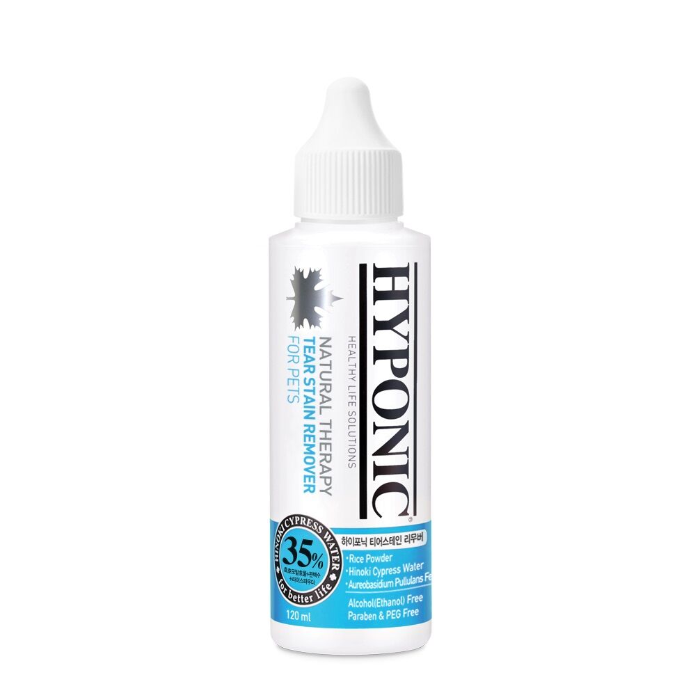 HYPONIC Natural Tear Stain Remover with Cypress Extract for Dogs and Cats - 30ml Bottle