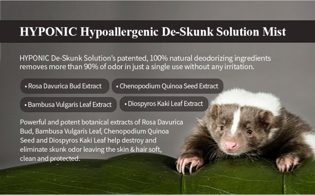 HYPONIC De-Skunk Mist for all pets ( Perfect for FOX Poo! )