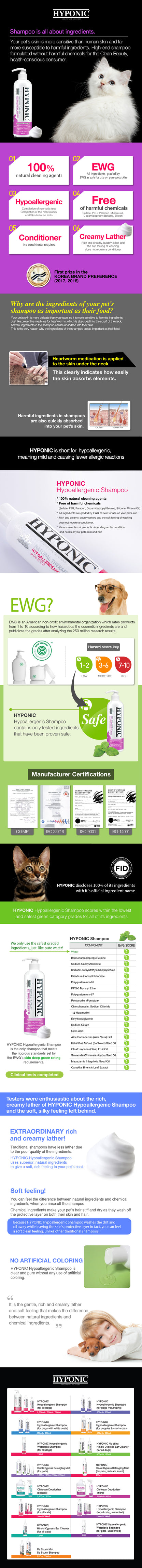 HYPONIC Hypoallergenic Shampoo (for cats)