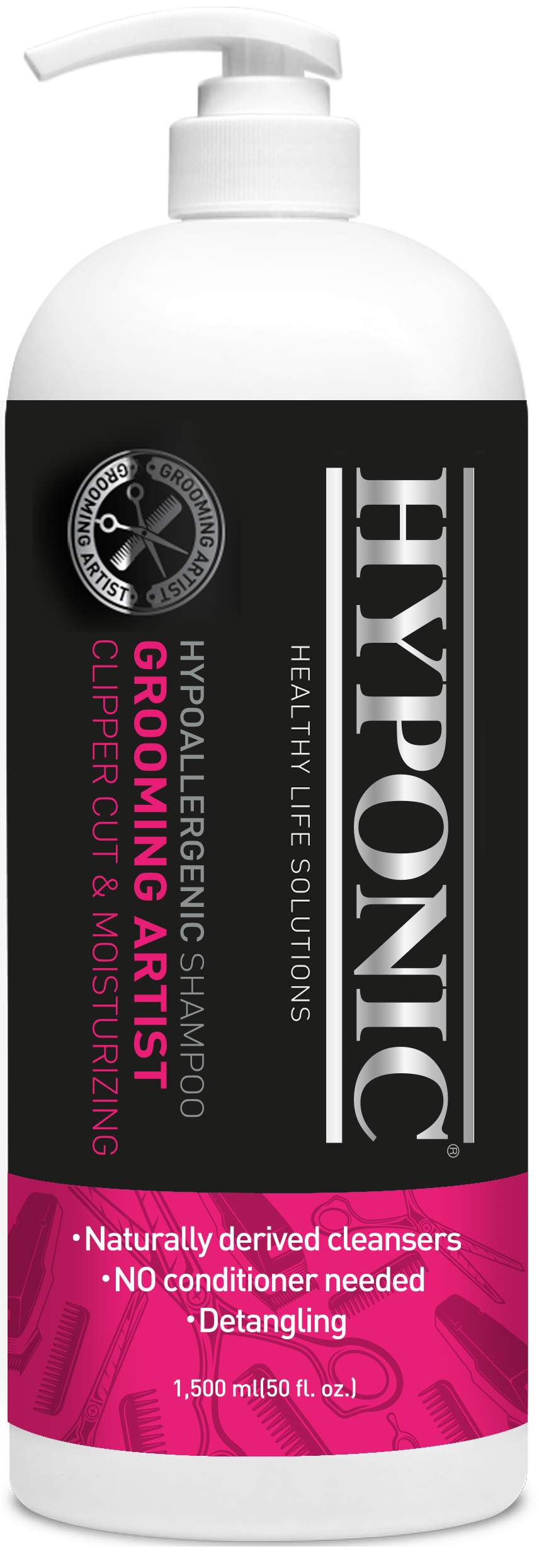 HYPONIC Grooming Artist Moisturizing Shampoo for Clipper Cuts - Professional Dog Grooming Formula 1500ml