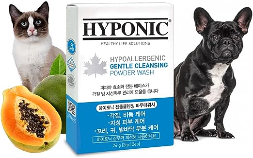 HYPONIC Powder Shampoo Exfoliating Scrub – Natural Dandruff & Sebum Control  for pets 24g