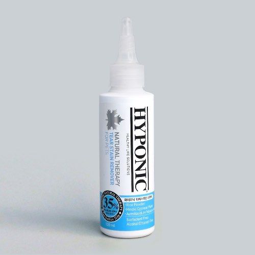 HYPONIC Natural Tear Stain Remover with Cypress Extract for Dogs and Cats - 120ml Bottle